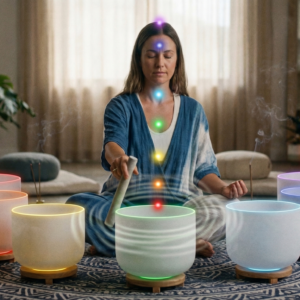 Meditación Alineación de Chakras con Cuencos de Cuarzo